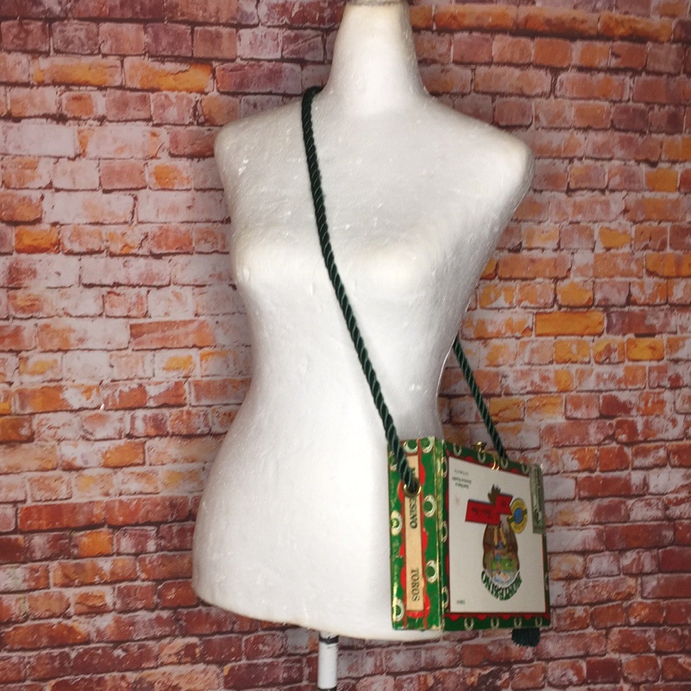 Vintage Montesino Upcycled Cigar Box Crossbody Bag - Picture 2 of 15